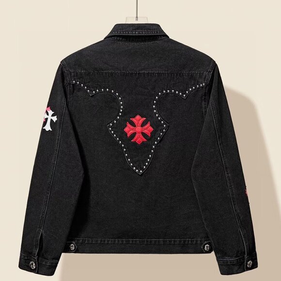 Chrome Hearts Cross-Stitch Patch Denim Jacket - Picture 4 of 10